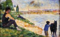 Seurat, Georges - Bathing at Asnieres, The Black Horse